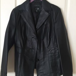 Women's Blazer Style Leather Jacket